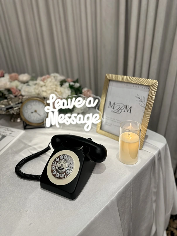 Preserve the voices of love and laughter with our audio guest book rental. A unique and heartfelt way to capture your special day